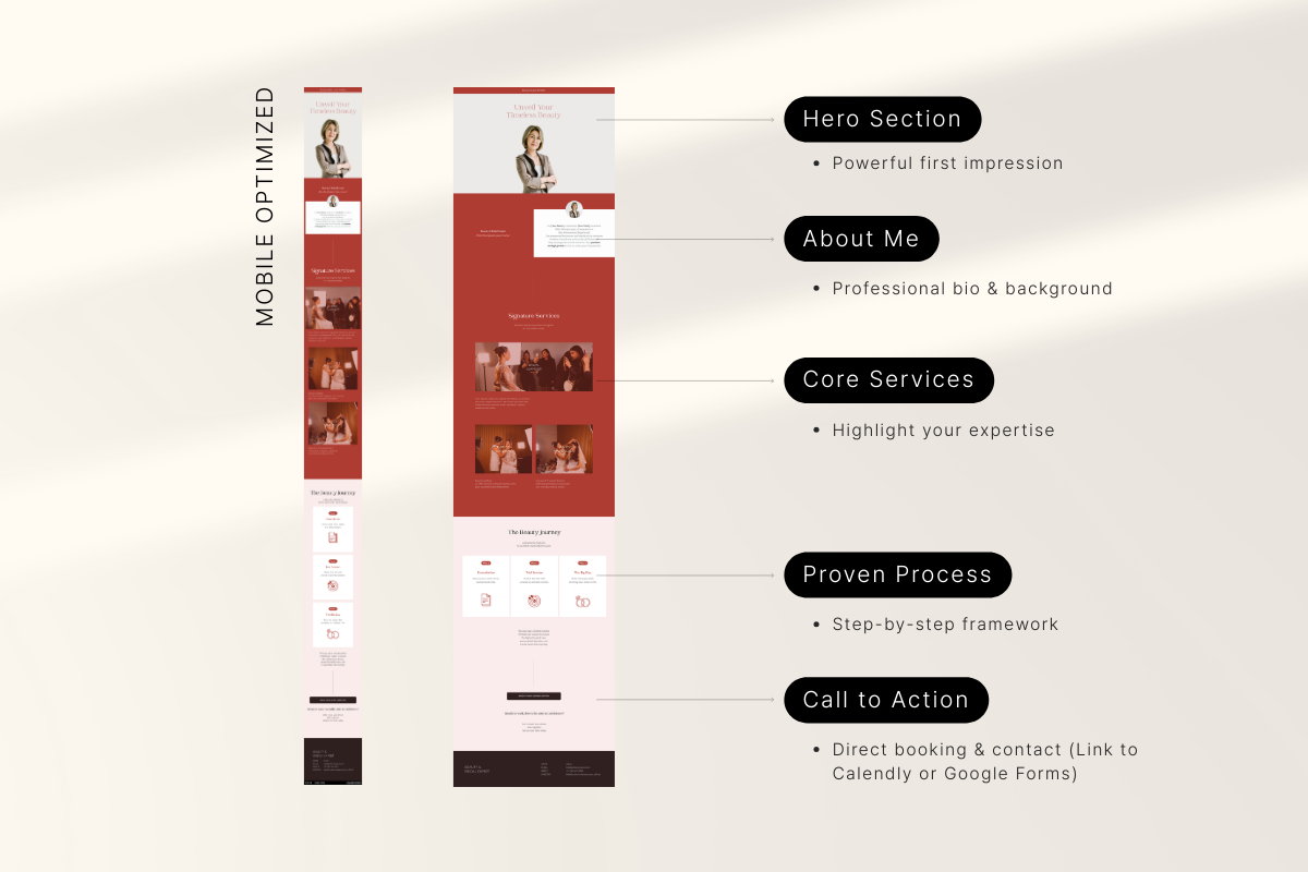 Bridal Stylist Digital Business Card, a Landing Page Template by batang (Photo 3 of 5)