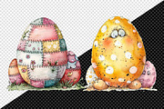 Watercolor Easter Cute Eggs Clipart, an Illustration by Creative Art (Thumbnail 7 of 7)