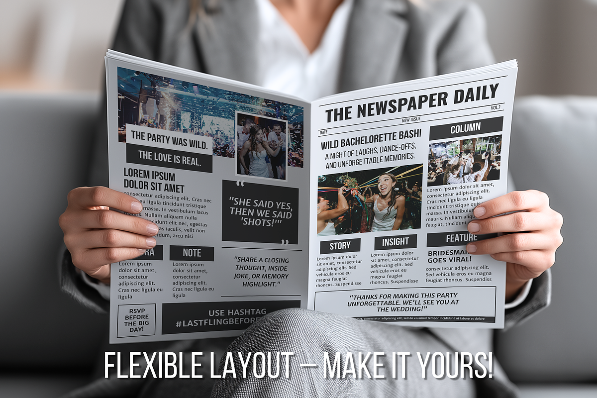 Vintage Newspaper Template, a Magazine Template by ZoloDesignHub (Photo 2 of 10)