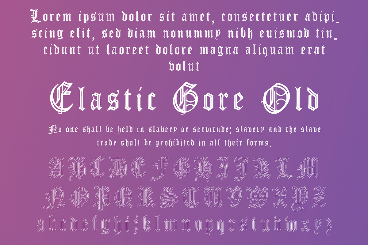 Elastic Gore Old, a Blackletter Font by cromatixclassroom (Photo 3 of 5)