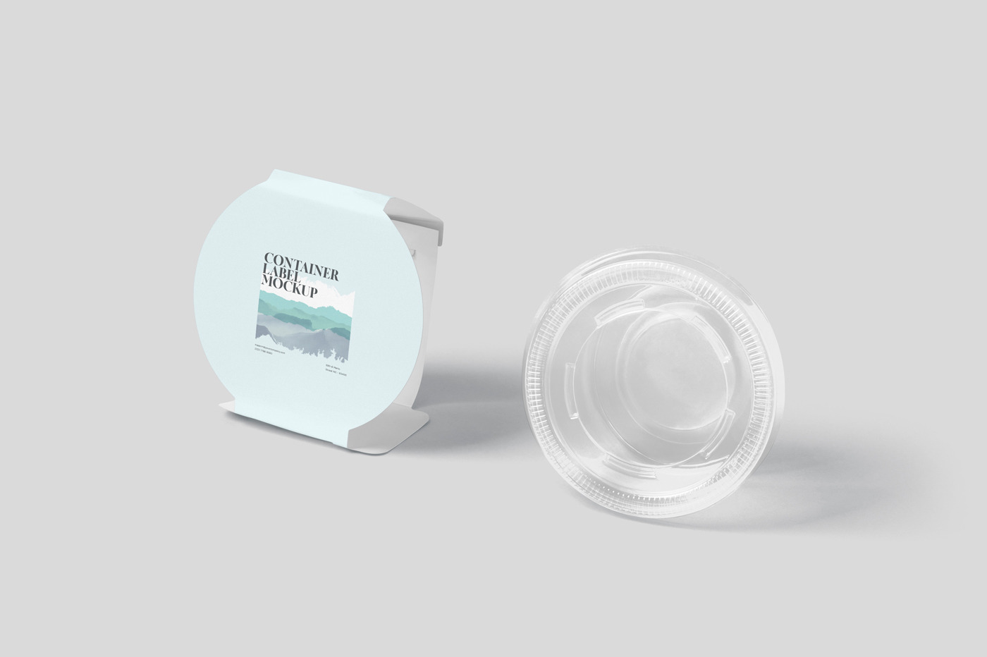 Transparent Container Wrap Mockups, a Cups & Container Mockup by GfxFoundry