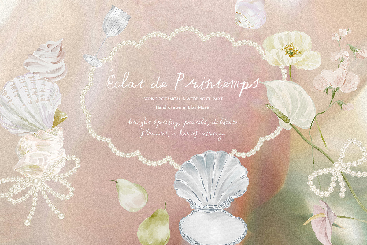 Éclat de Printemps Spring Clipart, a Decorative Illustration by Muse Artist (Photo 1 of 15)