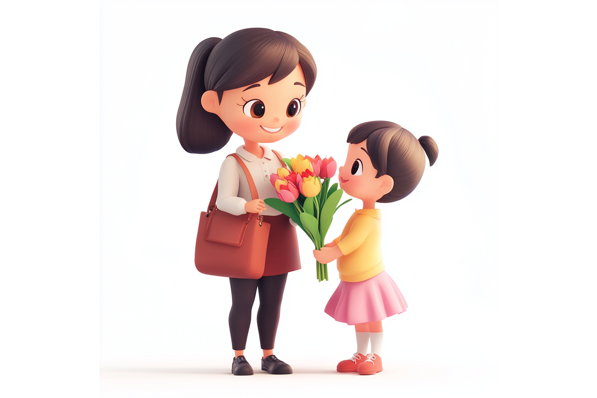 Prompt Mothers Day Views Clipart, a Person Illustration by Creative design (Photo 3 of 7)
