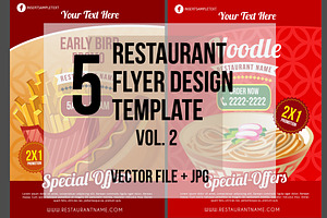 5 Restaurant Flyer Template vol.2