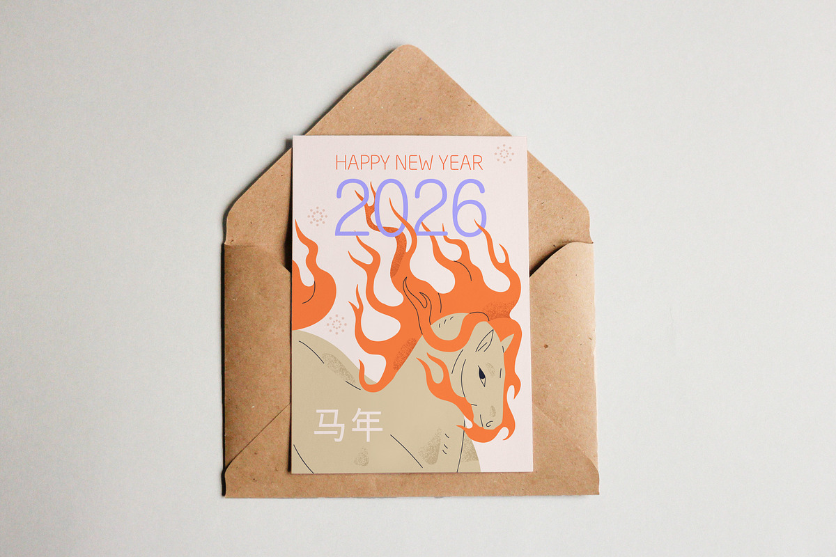Happy New Year of horse 2026 cards, a Background Graphic by Good Studio (Photo 12 of 12)