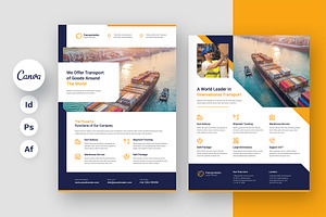 Transportation Flyer Template, a Flyer Template by artbart