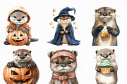 Halloween Cute Otter Clipart, an Illustration by Craft Nest (Thumbnail 2 of 6)