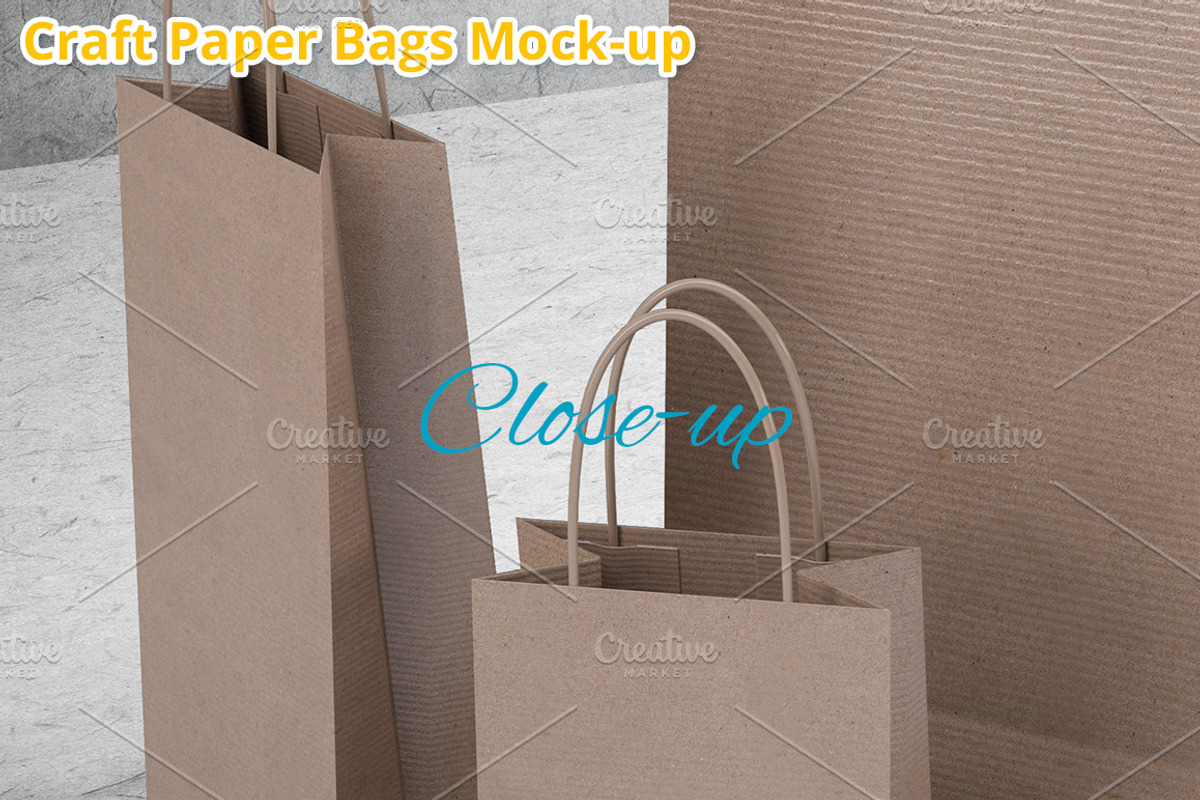 3 Shopping Paper Bags Mockup, a Product Mockup by MockUps Gallery (Photo 3 of 3)