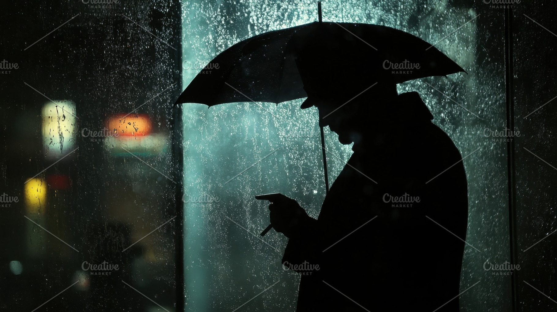 Silhouette of a person in the rain, a Photo by Beautiful things