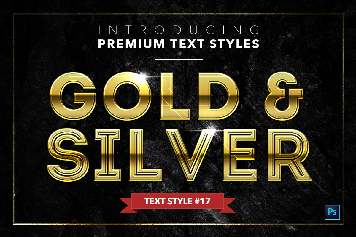 Gold & Silver #6 - 20 Text Styles, a Layer Style Add-On by Jonas Stensgaard (Photo 18 of 23)