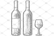 Wine bottle engrave illustration, a Food Illustration by MoreVector (Thumbnail 2 of 3)