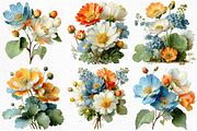 Watercolor Spring Wildflowers Png, an Illustration by Craft Nest (Thumbnail 3 of 11)