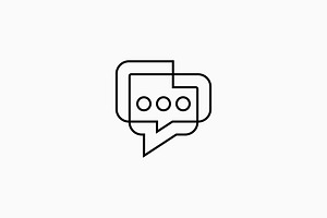 talk Chat Bubble people Social Logo, a Branding & Logo Template by VASTARD STUDIO