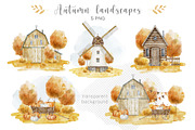 Autumn rustic watercolor - Fall set, an Illustration by Alisles (Thumbnail 3 of 12)