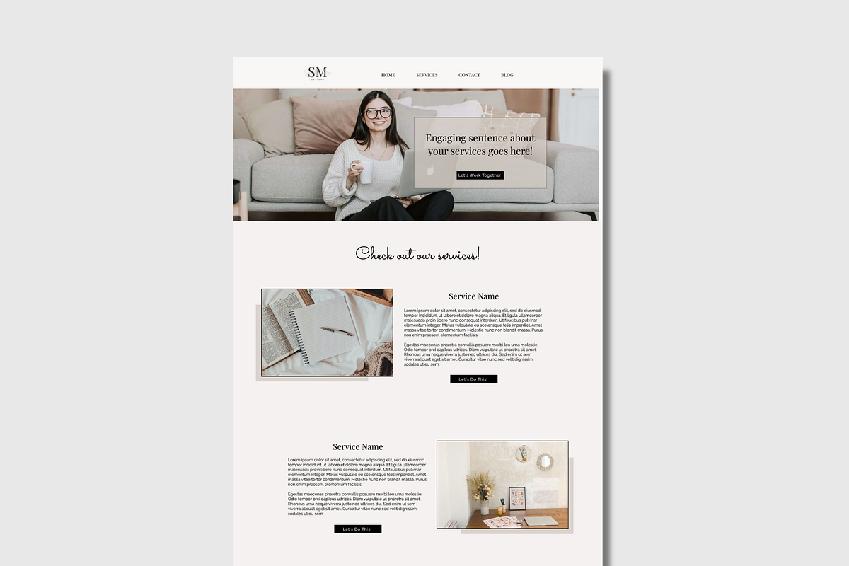 Wix Website Template | Coach Sarah, a Websites & App Template by Joanna Lane Designs (Photo 4 of 4)