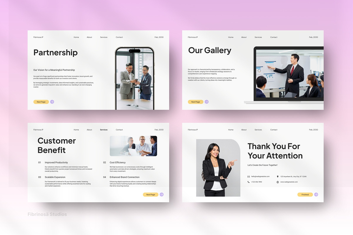 Business Strategy Pitch Deck, a Presentation Template by FIBRINOSÄ (Photo 3 of 6)