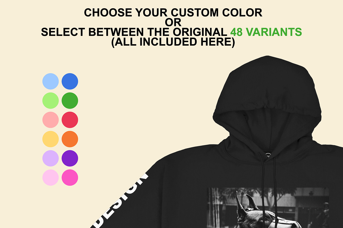 Hoodie Mockup Gildan GI18500, a Hoody Mockup by Infinity Mockups (Photo 3 of 6)