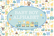 Baby Boy Alphabet, an Animal Illustration by Poppymoondesign (Thumbnail 1 of 4)