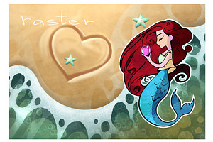 Mermaid With A Pearl. Vector