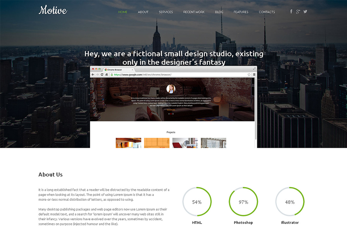 Motive Premium WordPress Theme, a WordPress Template by IceTemplates (Photo 1 of 3)
