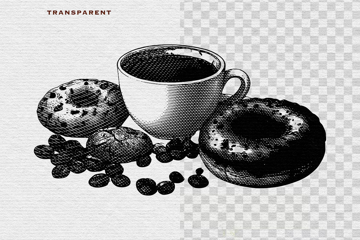 Vintage Coffee & Bakery Engraving, a Food Illustration by Kaizla03 (Photo 2 of 4)