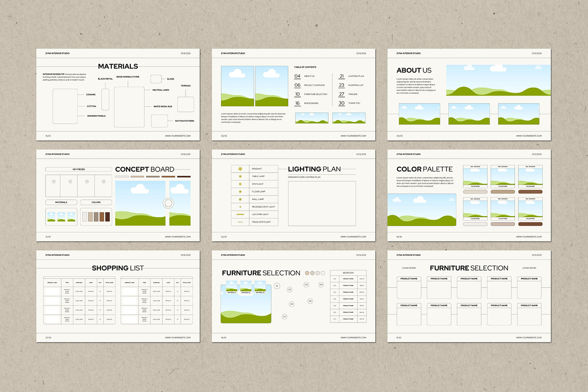 Interior Design Canva Presentation, a Presentation Template by Deb Creative Studio (Photo 6 of 9)