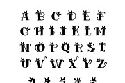 Vector Black Cats Alphabet & Numbers, a Decorative Illustration by Watercolor_Vector Graphic (Thumbnail 2 of 2)