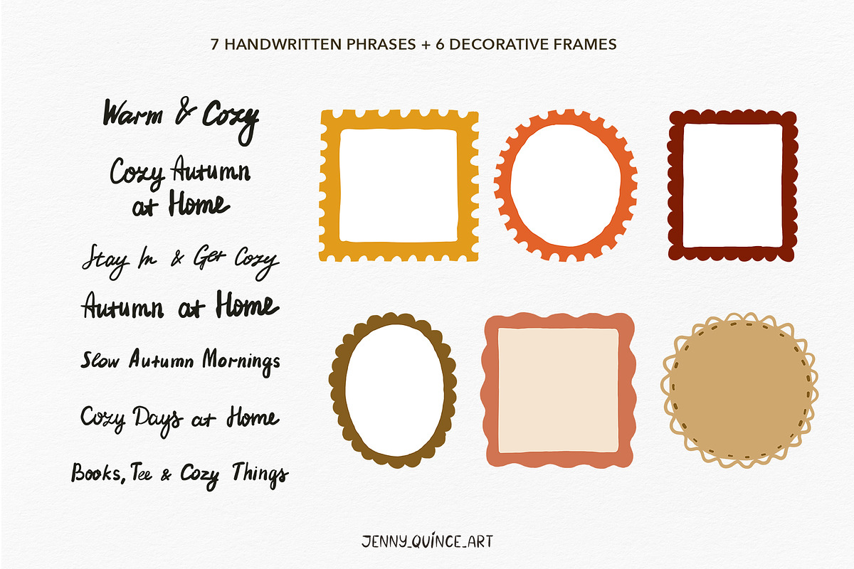 Cozy Autumn at Home - Vector Clipart, a Decorative Illustration by Jenny Quince (Photo 12 of 14)
