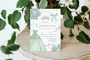Mint Green Quinceanera Invitation, a Templates & Theme by VeliusCreativeStudio (Thumbnail 3 of 3)