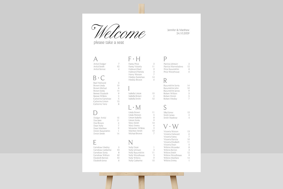 Wedding Seating Chart Sign Template, a Flyer Template by BrandPacks (Photo 5 of 5)