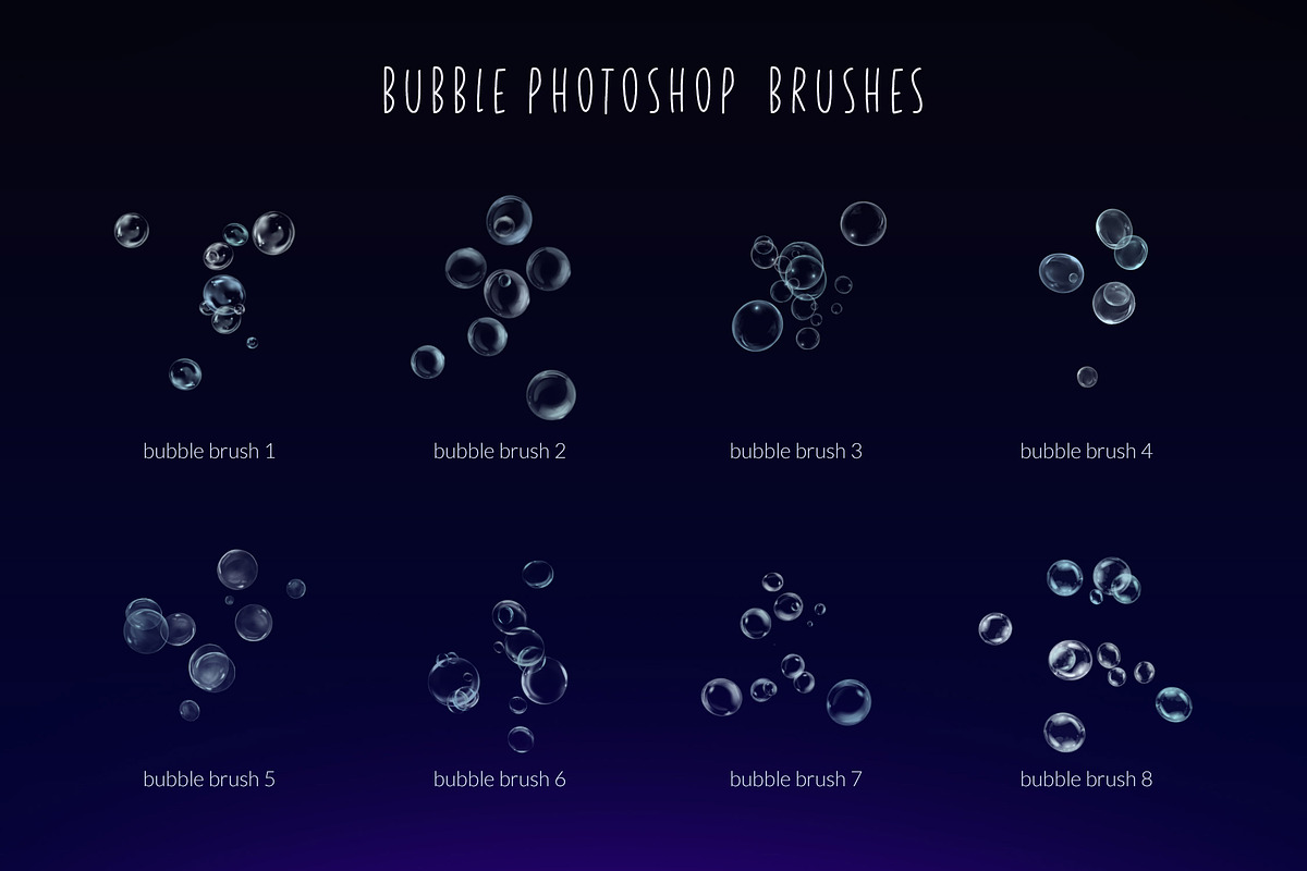 Bubble Photoshop Brushes, a Brush Add-On by Andrew Skoch Design (Photo 2 of 2)
