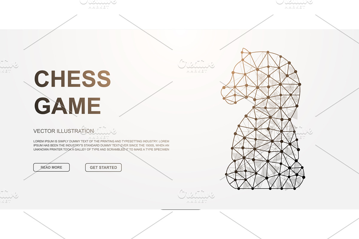 Digital chess knight illustration, a Technology Illustration by GraphiShop