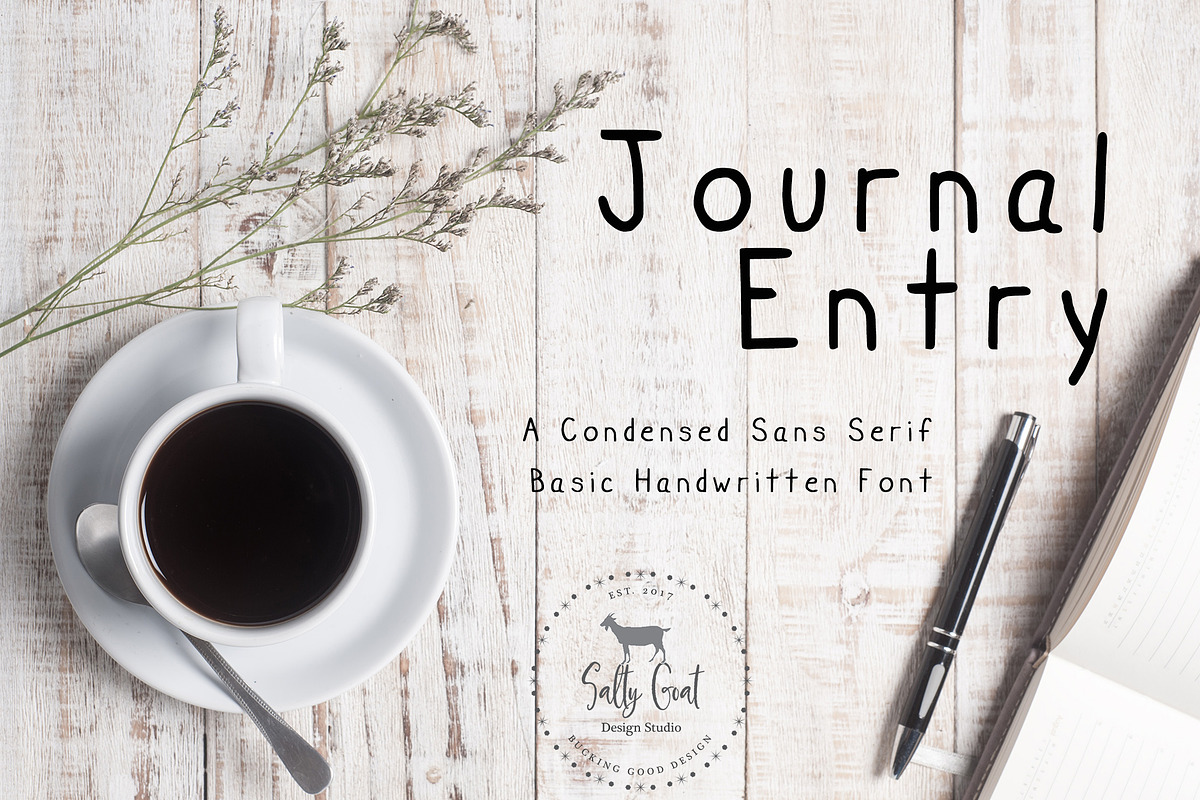 Journal Entry Handwritten Print Font preview 3