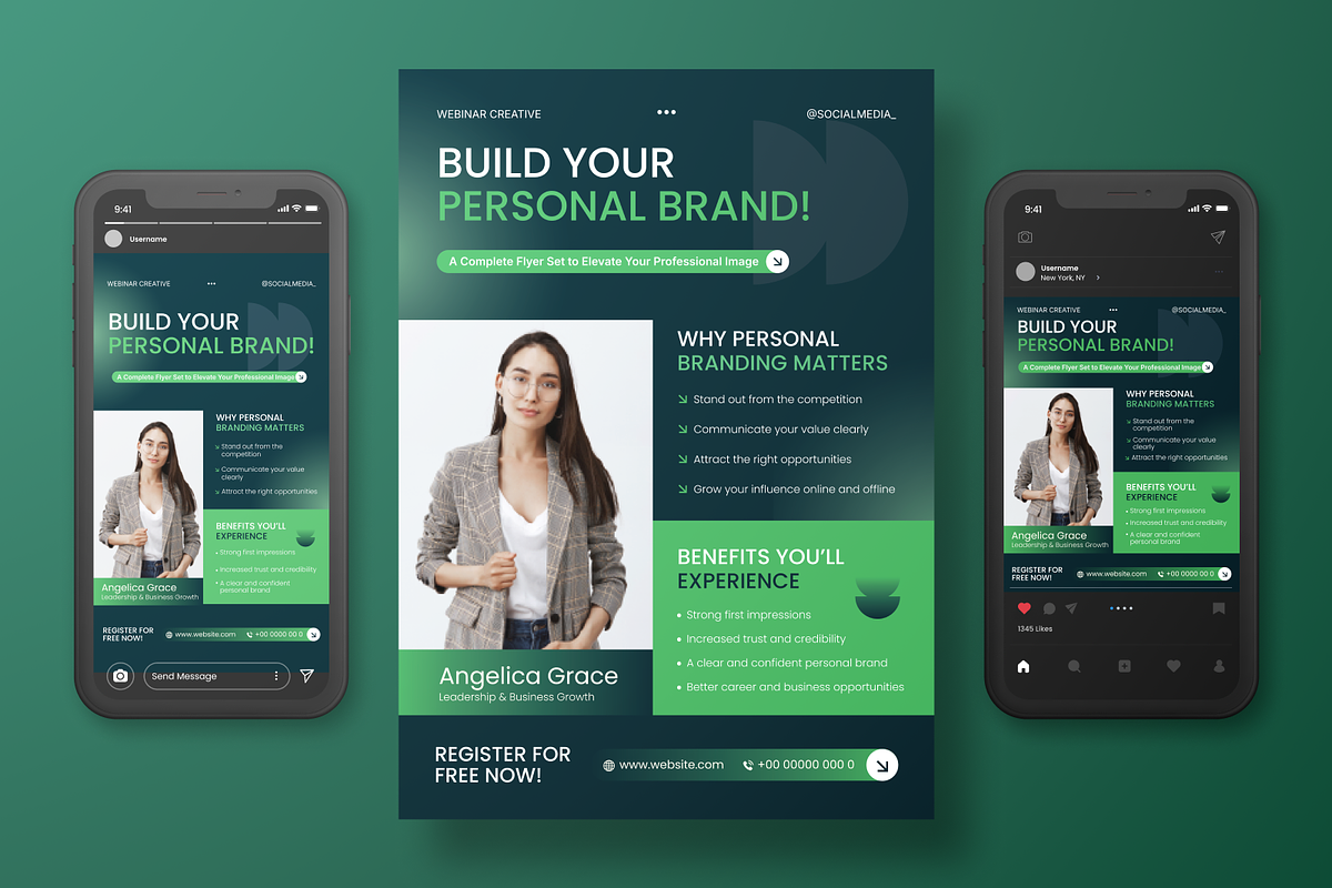 Webinar Personal Branding Flyer Set, a Flyer Template by Annora Studio (Photo 2 of 6)