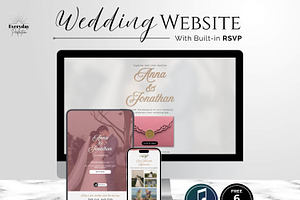 Blush Pink Wedding Website