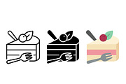 Cake Slice Vector Icon Graphic, a Solid Icon by Artonix (Thumbnail 2 of 2)
