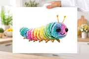 Whimsical Summer Caterpillar Clipart, an Animal Illustration by SVGArt (Thumbnail 8 of 9)