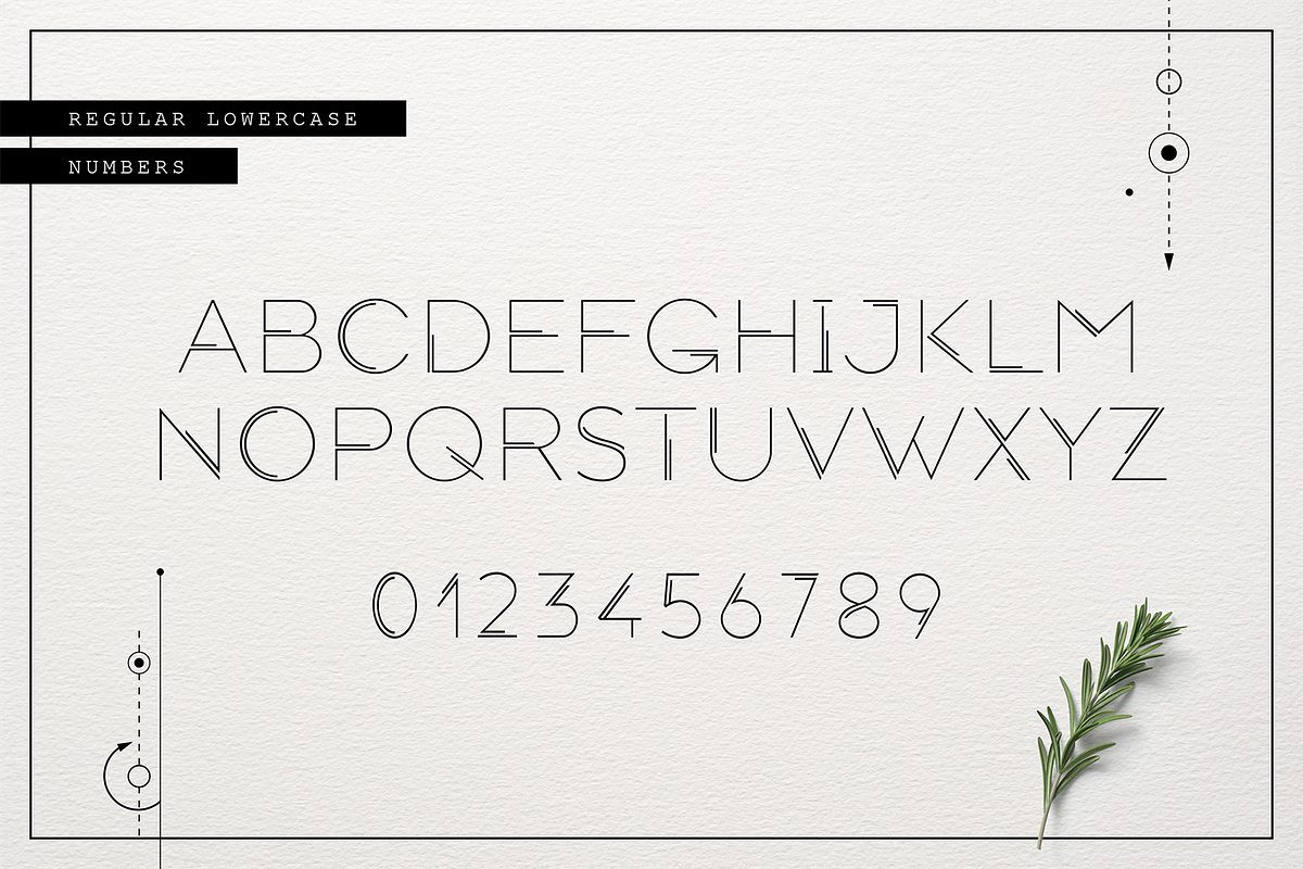 Totem. Mystical Font. Line Art Style preview 4