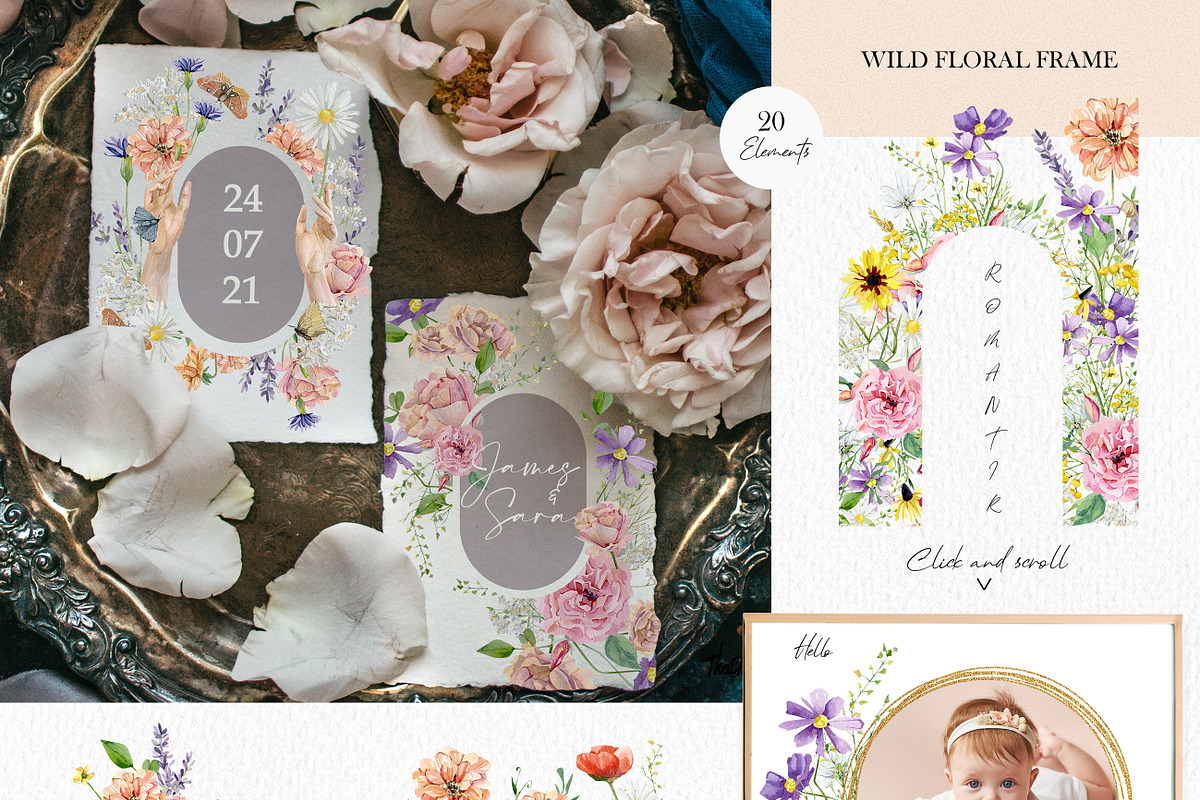 Spring wildflower floral envelope, an Illustration by AnnaTkachi (Photo 7 of 10)