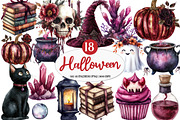 Burgundy & Halloween Sublimation png, an Illustration by Watercolor design (Thumbnail 1 of 4)