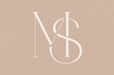 MS monogram, a Branding & Logo Template by LINKED LETTERS STUDIO