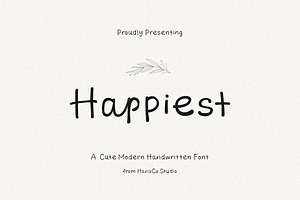 Happiest a Cute Handwritten Font