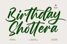 Birthday Shottera Bold Handwritten