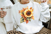 Sunflower Bouquet Floral Clipart, an Illustration by Sublimation Artist (Thumbnail 4 of 6)