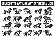 Lion Silhouette Vector Illustration,, an Illustration by Amazin_art (Thumbnail 1 of 21)