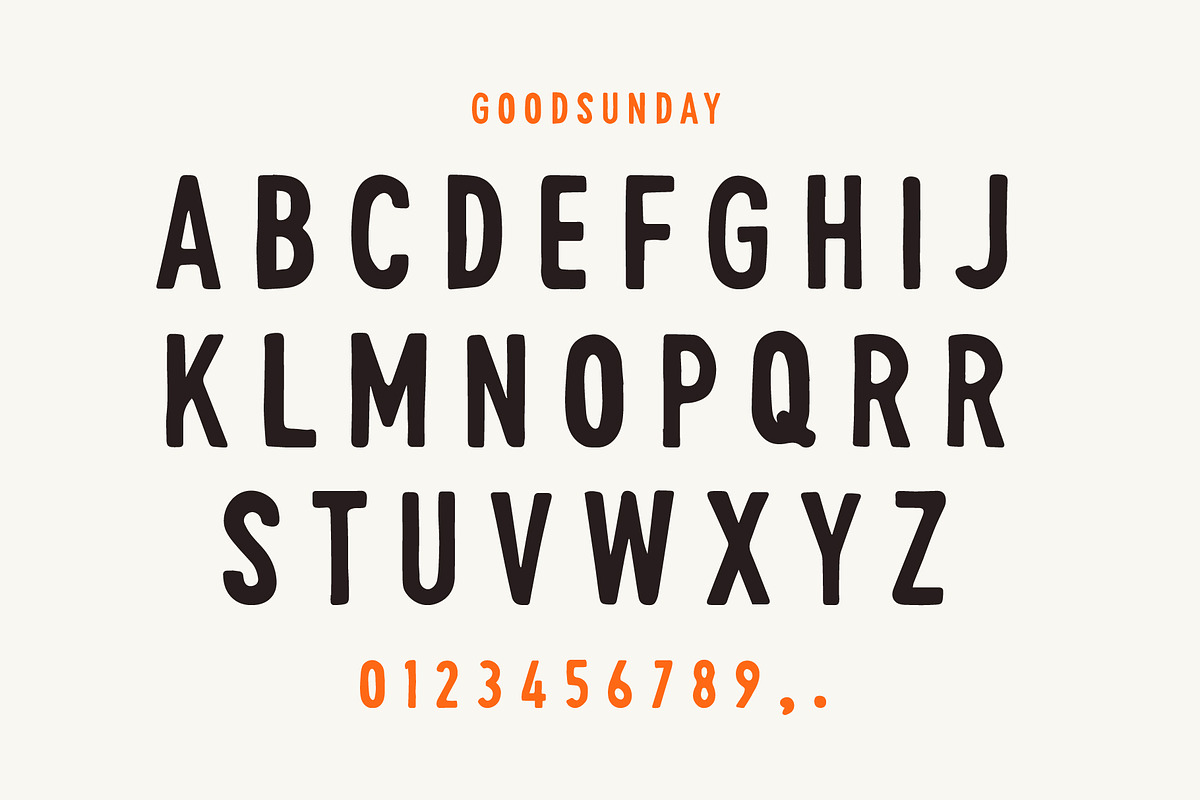 Goodsunday font, a Sans Serif Font by youken (Photo 1 of 4)