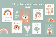 Boho bundle Nursery animals clipart, an Animal Illustration by Nursery Art (Thumbnail 2 of 10)