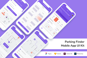 Parking Finder Mobile App UI Kit