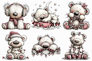 Christmas Polar Bear Lights Clipart, an Illustration by Libby Wishes (Thumbnail 2 of 9)
