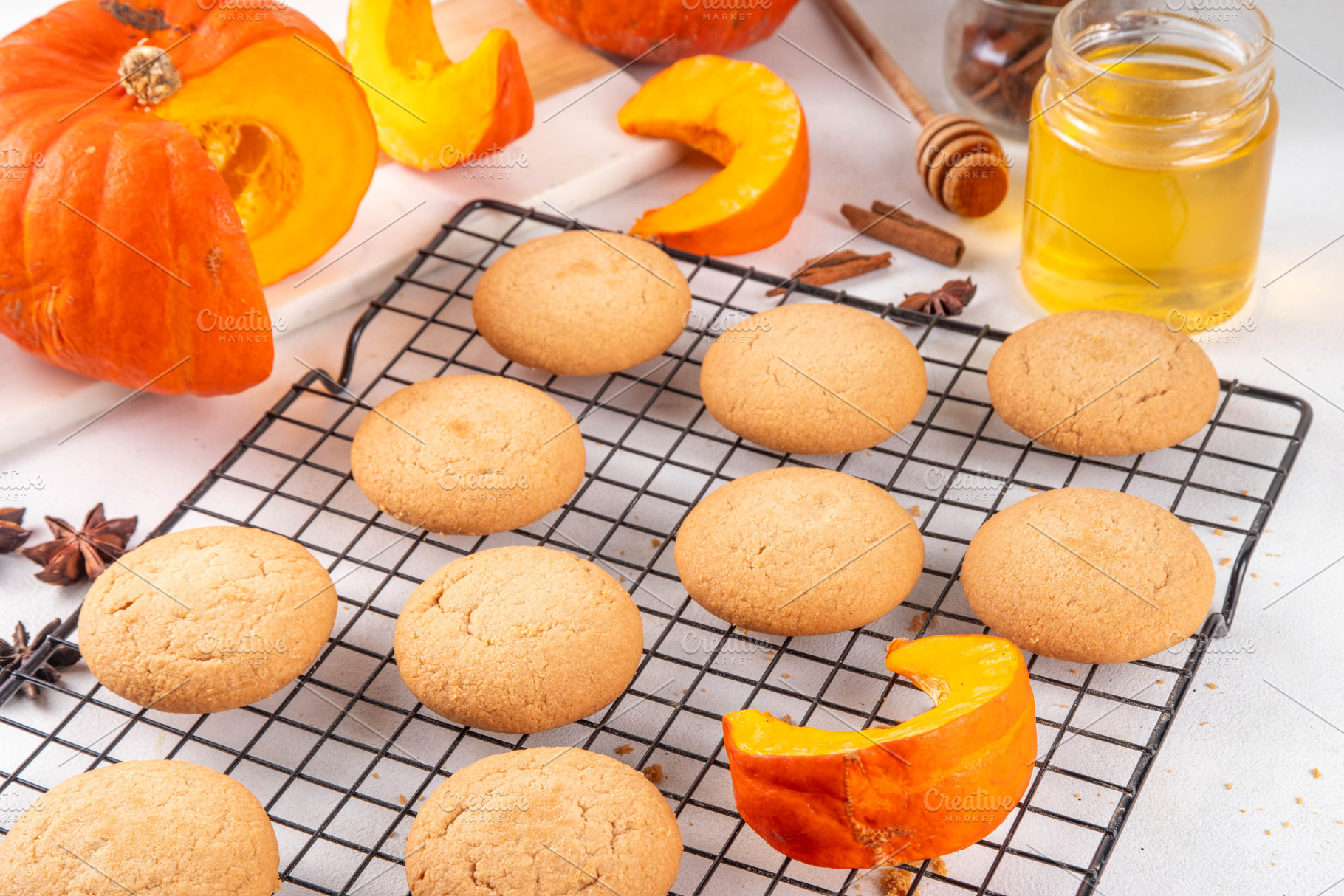 Homemade Autumn Pumpkin Spice Cookies, a Food & Drink Photo by Rimma